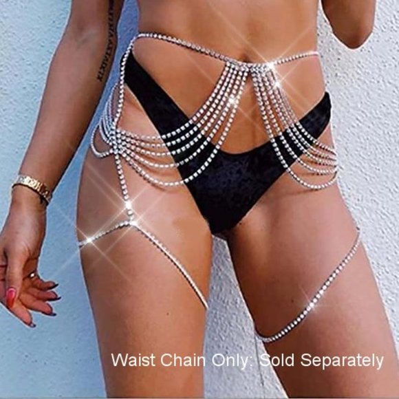 NEW Sparkling Bling Swarovski Crystal Rhinestone Bikini Bottoms +Gift! - Picture 3 of 4